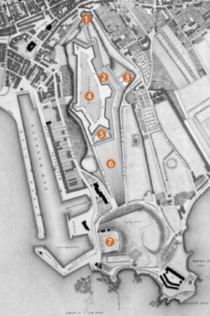 Map Fort Regent Jersey