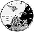 Marine Corps Silver Dollar Proof Obverse