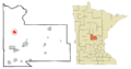 Morrison County Minnesota Incorporated and Unincorporated areas Randall Highlighted