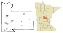 Location of Randall, Minnesota