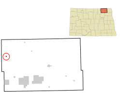 Location of Calvin, North Dakota