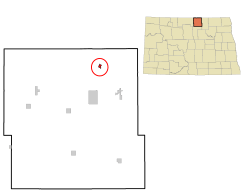 Location of St. John, North Dakota