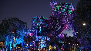 Nighttime landscape in Pandora – The World of Avatar