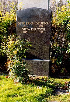 Otto Erich Deutsch Grabstätte Wr.Zentralfriedhof 3.Tor, Gruppe 40, Nr.12