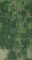 Partial aerial view of the southwestern town of Baileys Harbor, Door County, Wisconsin 2020 (cropped)