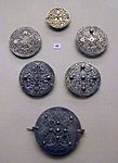 Pentney Hoard Two Pairs and Two Single Silver Disc Brooches