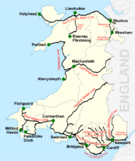 Rail network of Wales 2021