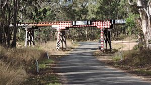 Railway bridge on the Southern line over Old Stanthorpe Road at Cherry Gully, Dalveen, Queensland, 2015