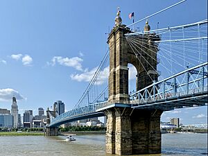 Roebling Bridge from Riverfront Commons, Covington, KY - 51386389937