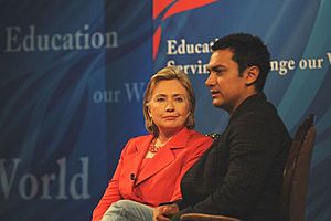 Secretary Clinton and Bollywood Star Aamir Khan