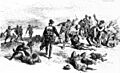 Spanish slaughtering French Huguenots