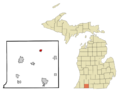 St. Joseph County Michigan Incorporated and Unincorporated areas Mendon Highlighted