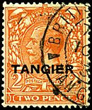 Stamp UK Tangier 1927 2p