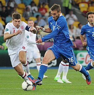 Steven Gerrard and Daniele De Rossi England-Italy Euro 2012 01