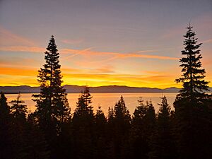 Sunrise over lake Tahoe