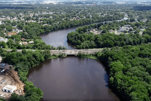 The Robinson's Branch Reservoir in Clark, New Jersey in 2020