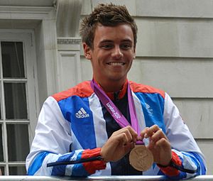 Tom Daley at the Olympic Victory Parade
