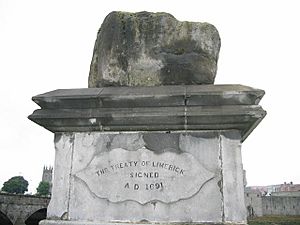 Treaty Stone on which the Treaty of Limerick was signed - geograph.org.uk - 396927.jpg