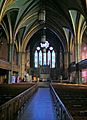Trinity Church Nave on the Green New Haven just after dawn, October 20, 2012