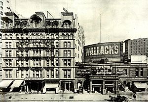 Wallack's Theatre (right) and New Grand Hotel, New York, 1910 crop