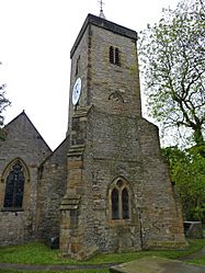 Picture of the spire of Whitburn Parish Church.