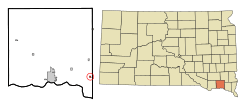 Location in Yankton County and the state of South Dakota