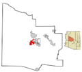 Yavapai County incorporated areas Prescott highlighted