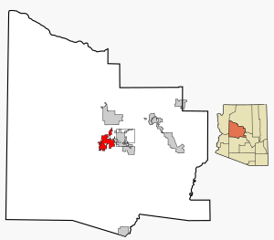 Yavapai County incorporated areas Prescott highlighted