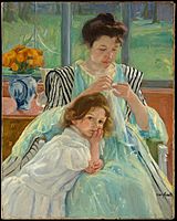 Young Mother Sewing MET DP139632