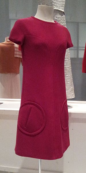 1968 Guy Laroche minidress, cyclamen pink wool