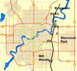 1987 Edmonton Tornado path