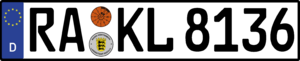 2007 Baden-Württemberg license plate (RAKL8136).png