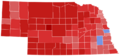 2018 Nebraska gubernatorial election results map by county