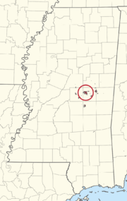 2300R Mississippi Choctaw Reservation Locator Map