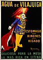 A man in theatrical costume advertising Vilajuiga mineral wa Wellcome L0023029