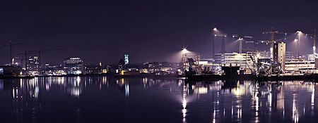 Aarhus docklands by night