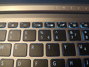 Acer SF114-32 keyboard closeup