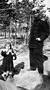 Alexey Krylov with daughter