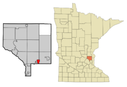 Location of the city of Circle Pineswithin Anoka County, Minnesota