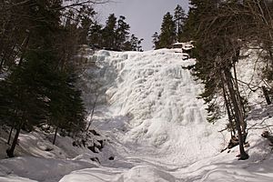 Arethusa Falls in winter