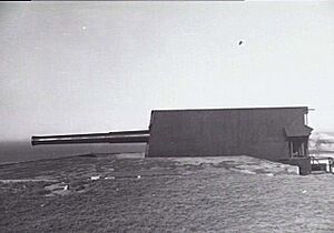 BL 9.2 inch Mk X gun Cape Banks 1946 AWM 129987