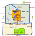 Beijing city wall map vectorized