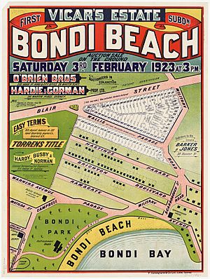 Bondi Beach Vicar's Estate Auction 1923