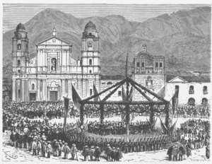 Celebración de la independencia en la Catedral de Bogotá.