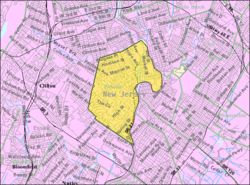 Census Bureau map of Passaic, New Jersey