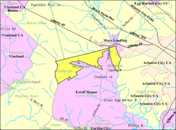 Census Bureau map of Weymouth Township, New Jersey