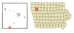 Location of Washta, Iowa