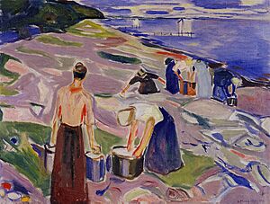 Edvard Munch - Washing Clothes by the Sea - Woll 1380