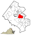Fairfax County Virginia Incorporated and Unincorporated Areas Annadale highlighted