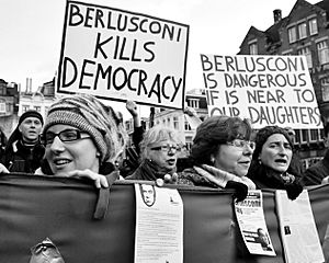 Flickr - NewsPhoto! - Italianen protesteren in Amsterdam